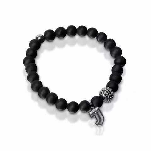 Juventus Pulsera Brazalete De Onix y Circonita C/