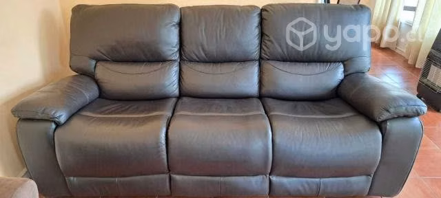 Sofá reclinable poch cuero 3 cuerpos