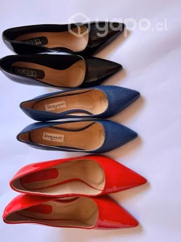 3 pares de zapatos formales Taco Aguja