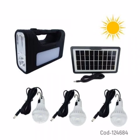 Kit Solar Portatil, Recargable, Incluye 3 Amp