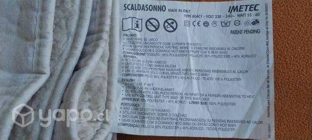 Calienta cama Scaldasono
