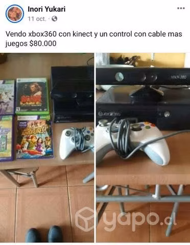 Xbox360 con kinect mas juegos