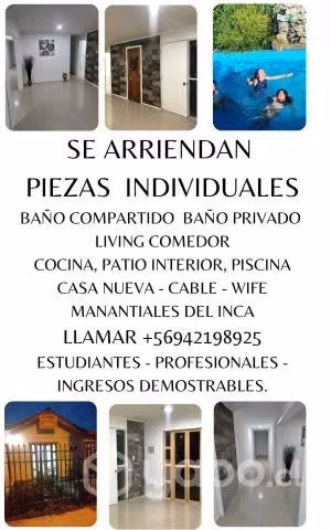 Arriendo piezas Quillota