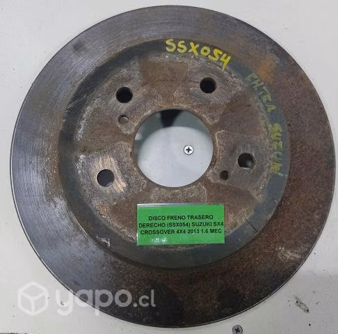 Disco Freno Trasero Derecho (SSX054) Suzuki SX4 Cr