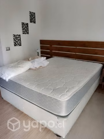 Cama 2 plazas con respaldo