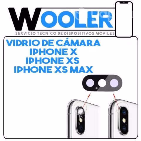 Vidrio de cámara de iPhone X, Xs ó Xs Max