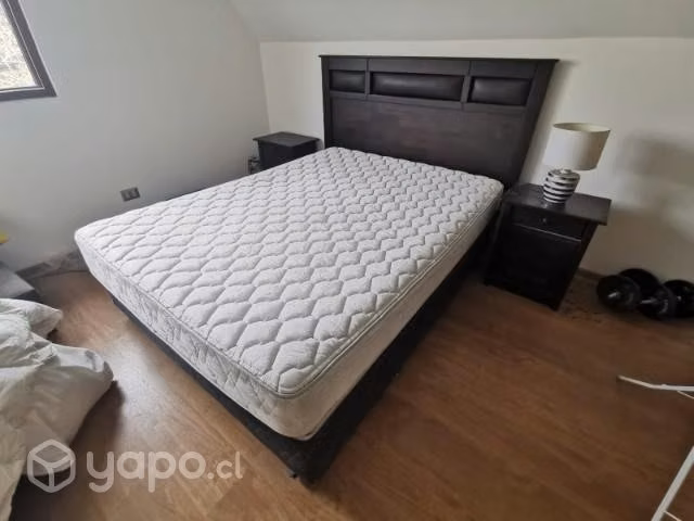 Cama rosen 2 plazas + respaldo + veladores