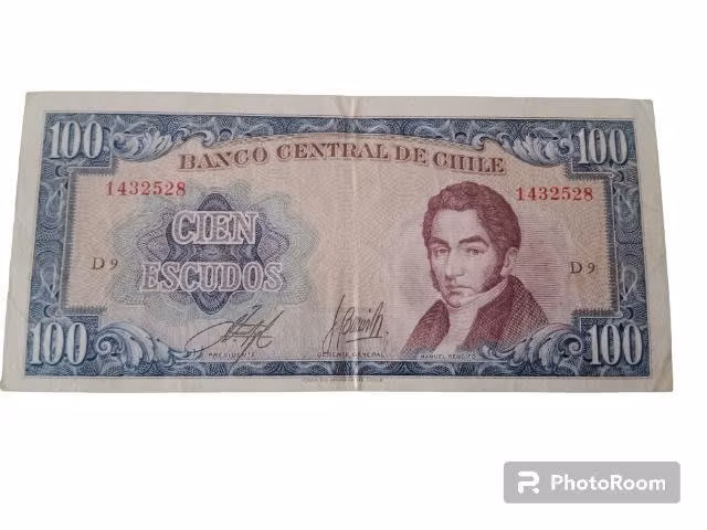 Billete de 100 Escudos. Chile