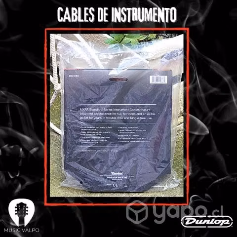 Cables jim dunlop mxr standard 4.6 mts - ángulo