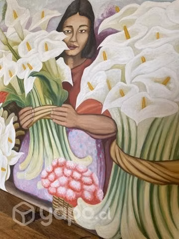 Cuadro Oleo, Pintado, Grande, Diego Rivera- Pintad
