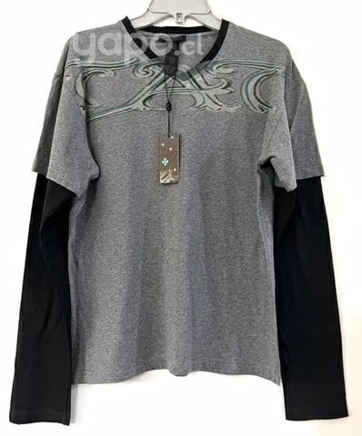 Polera Marca Custo Barcelona Talla 3 O L Gris - Imagen 4