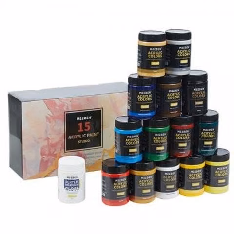 Juego Pintura Acrílica Meeden, 15 Colores 100ML