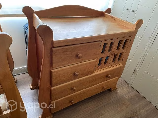 Mueble comoda bebe guagua madera de rauli - Imagen 2