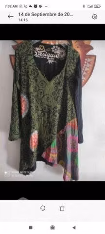 Falda y polera desigual m/L sin uso