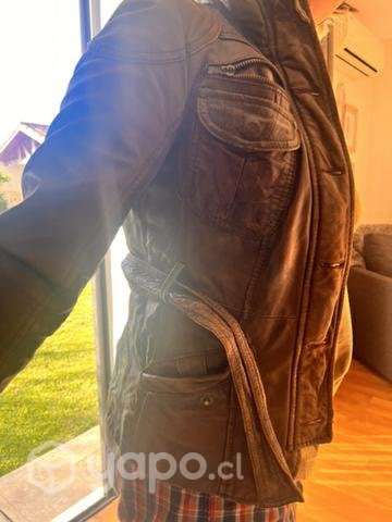 Chaqueta de cuero cafe - Imagen 2