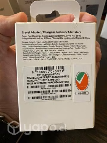 Cargador original samsung usb-c 25w