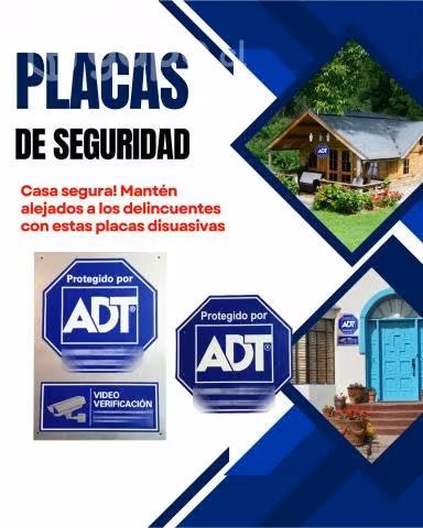 Placas de advertencia sistema de seguridad