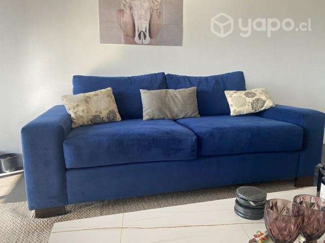 Sofá 3 cuerpos azul - Imagen 4