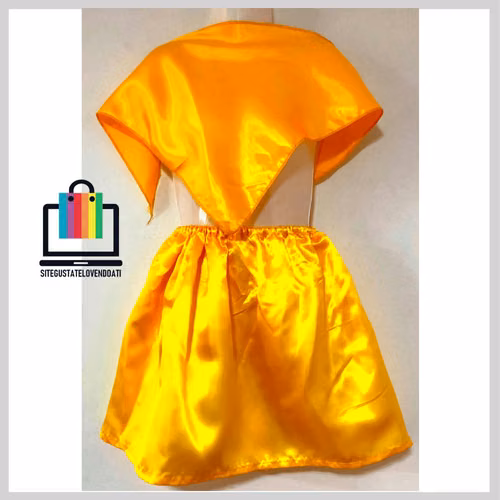 Falda Cintura Elasticada y Pañuelo Amarillo - Imagen 2