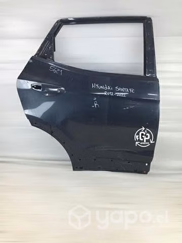 Puerta trasera rh hyundai santa fe 2012-2022