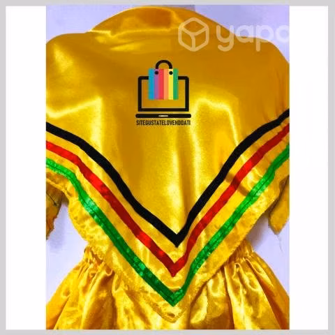 Falda Cintura Elasticada y Pañuelo Amarillo con Lí - Imagen 4