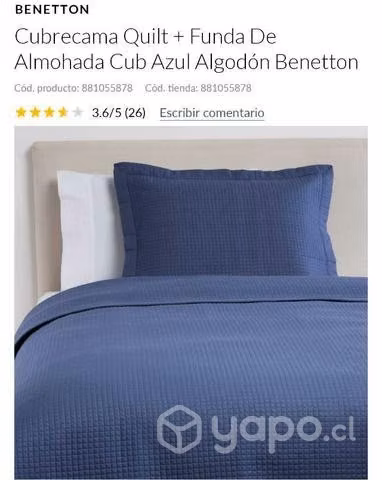 Cubrecama de 2 plazas de Algodón BERETTON