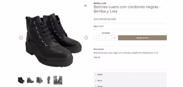Botines cuero Bimba y Lola