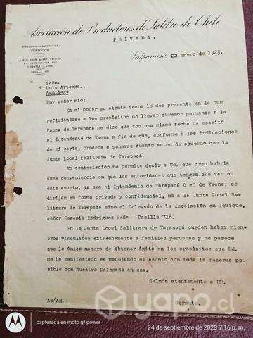 Antiguo documento salitrero - Imagen 2