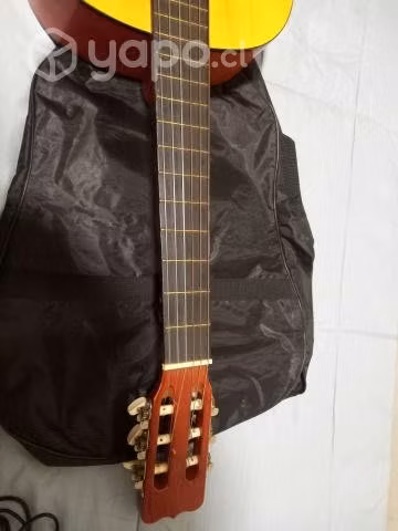 Guitarra acústica marca santana con funda