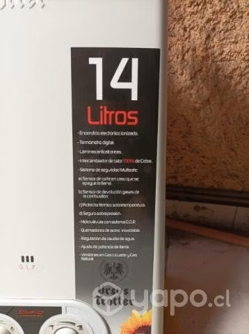 Calefon Ursus Trotter de 14 litros - Imagen 4