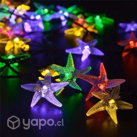 Luces de navidad con energía solar de estrella de