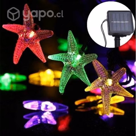 Luces de navidad con energía solar de estrella de