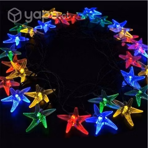 Luces de navidad con energía solar de estrella de