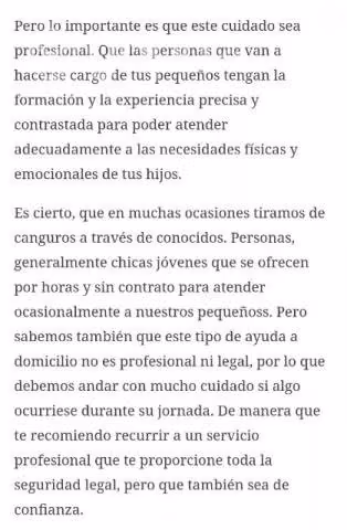 Cuidado profesional de niños y adolescentes