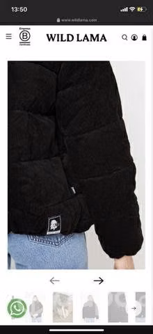 Chaqueta puffa negra marca wild lama
