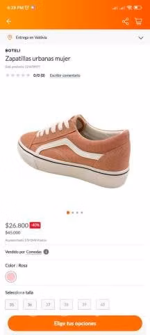 Zapatilla urbana talla 35