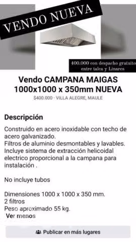 NUEVA Campana industrial maigas 