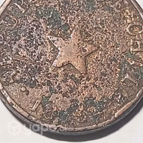 Moneda año 1835 medio centavo chile