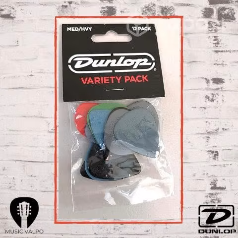 Pack 12 uñetas jim dunlop md/hv variety pack