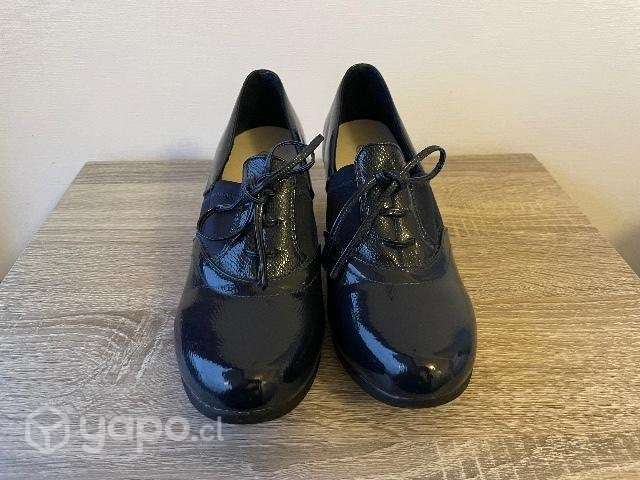 Zapato azul formal mujer - Imagen 3