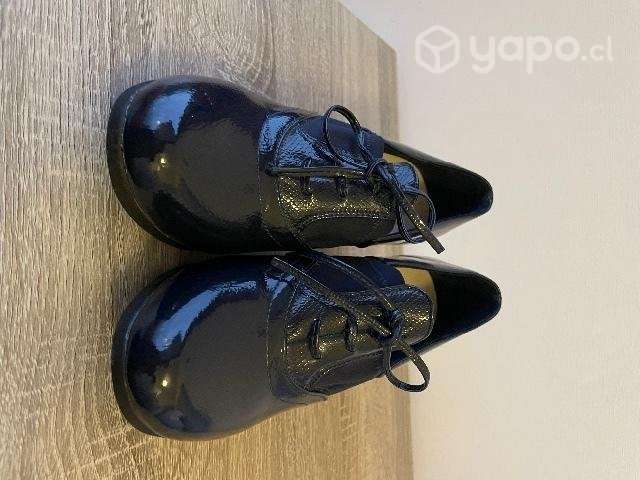 Zapato azul formal mujer - Imagen 2