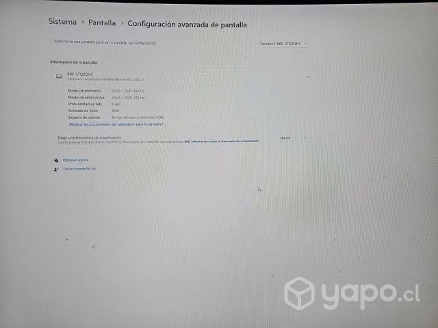 Pantalla gamer curva 144 hz 2k - Imagen 2