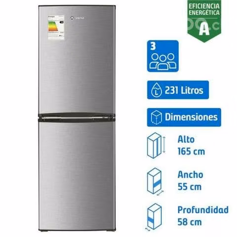 Refrigerador frío directo bottom freezer 231 litro