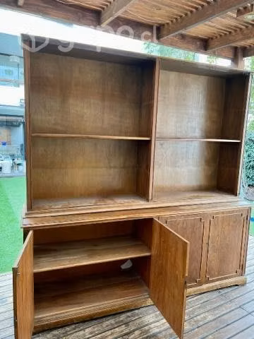 Mueble librero madera enchapado con 4 repisas y pu - Imagen 4