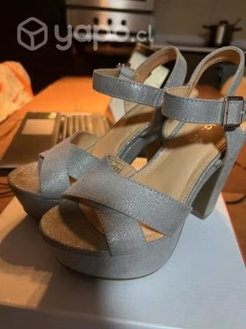 Zapatos Plateados de novia o fiesta