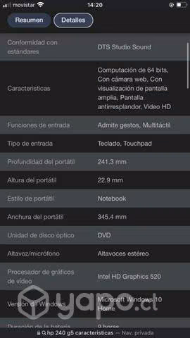 Notebook Hp 240 G5 CONVERSABLE - Imagen 2