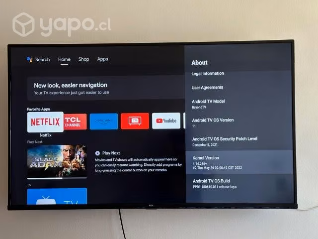 Tcl 50" 4k uhd con android tv