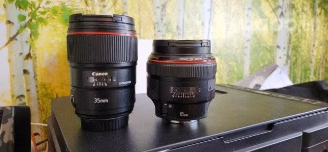 Lentes Canon 35mm 1.4L II y Canon 85mm 1.2L II