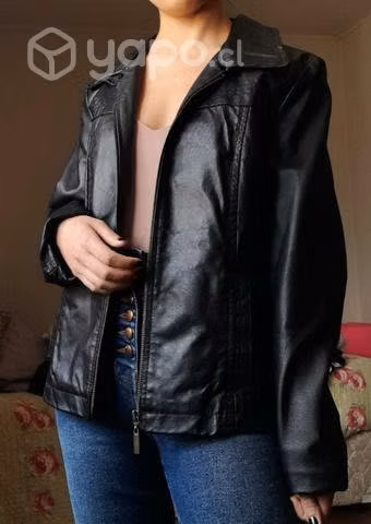 Chaqueta 100% de cuero, talla M, marca Aziz
