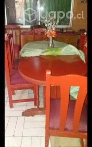 Comedor De Madera 6 Silla Recien Remodelado - Imagen 2
